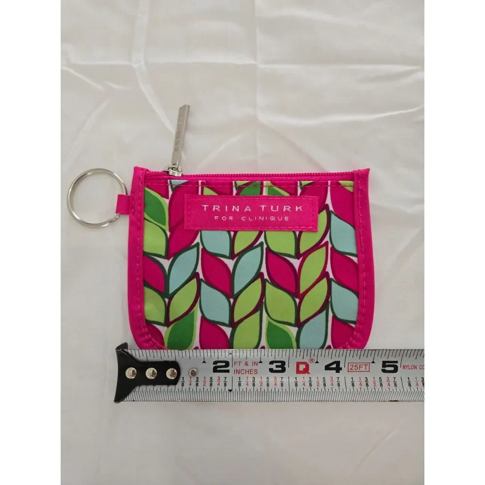 Trina Turk Clinique Makeup Bag Coin Purse Pink Multicolor Travel